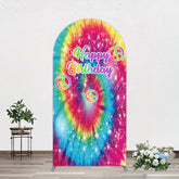 Lofaris Abstract Colorful Tie-Dye Birthday Arch Backdrop